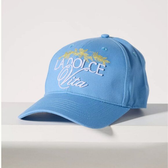 Anthropologie Coney Island Picnic Script Baseball Cap *BNWT* - Picture 1 of 2